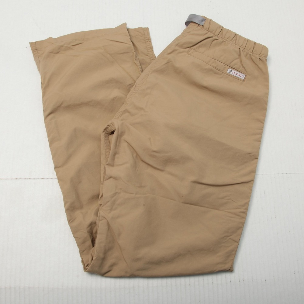 Gramicci Pants Mens XS Beige Nylon Lightweight Hiking Belted Outdoor